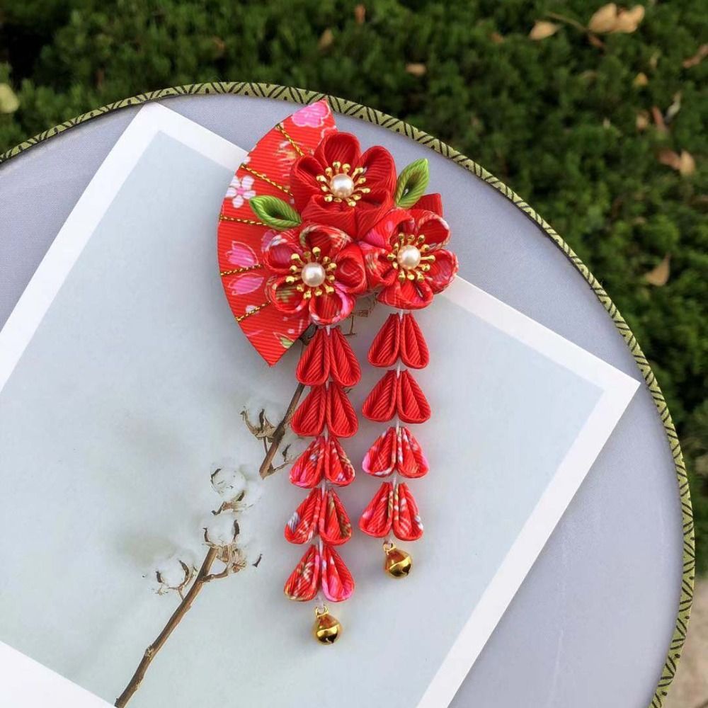 Women'S Kimono Accessories - Presilha de Cabelo com Borlas e