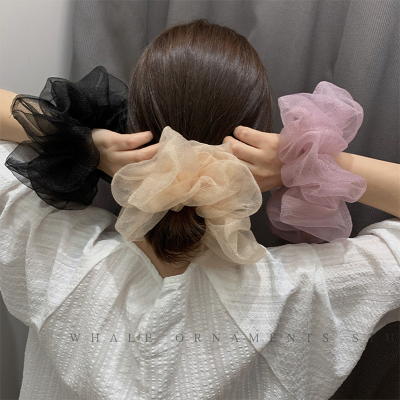 Hair Tie Velvet - 2022 verão organza scrunchies feminino elástico