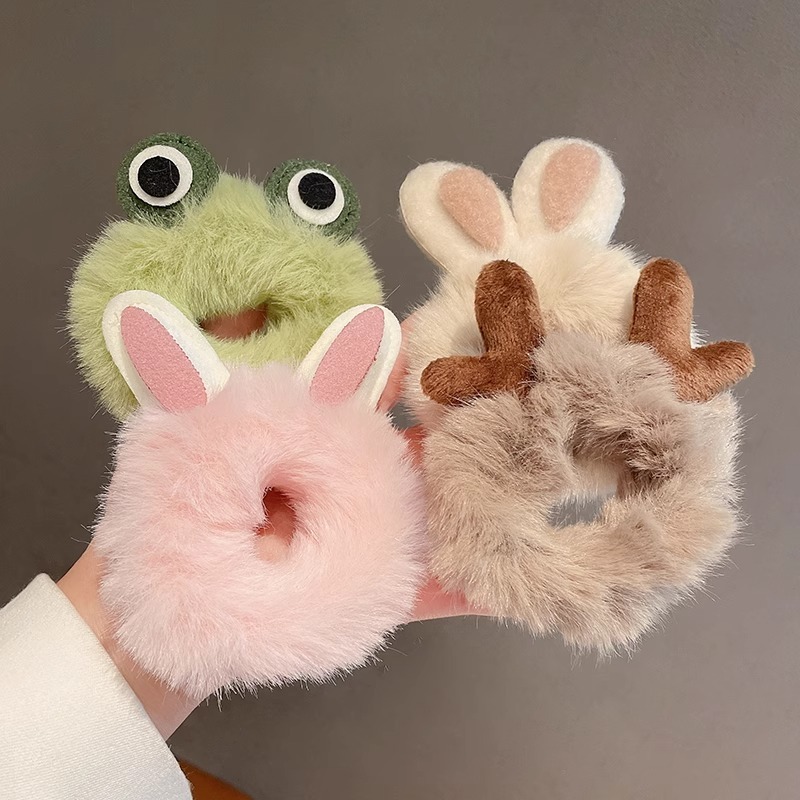 Hair Tie Velvet - Coelho de pelúcia scrunchies 1 pc