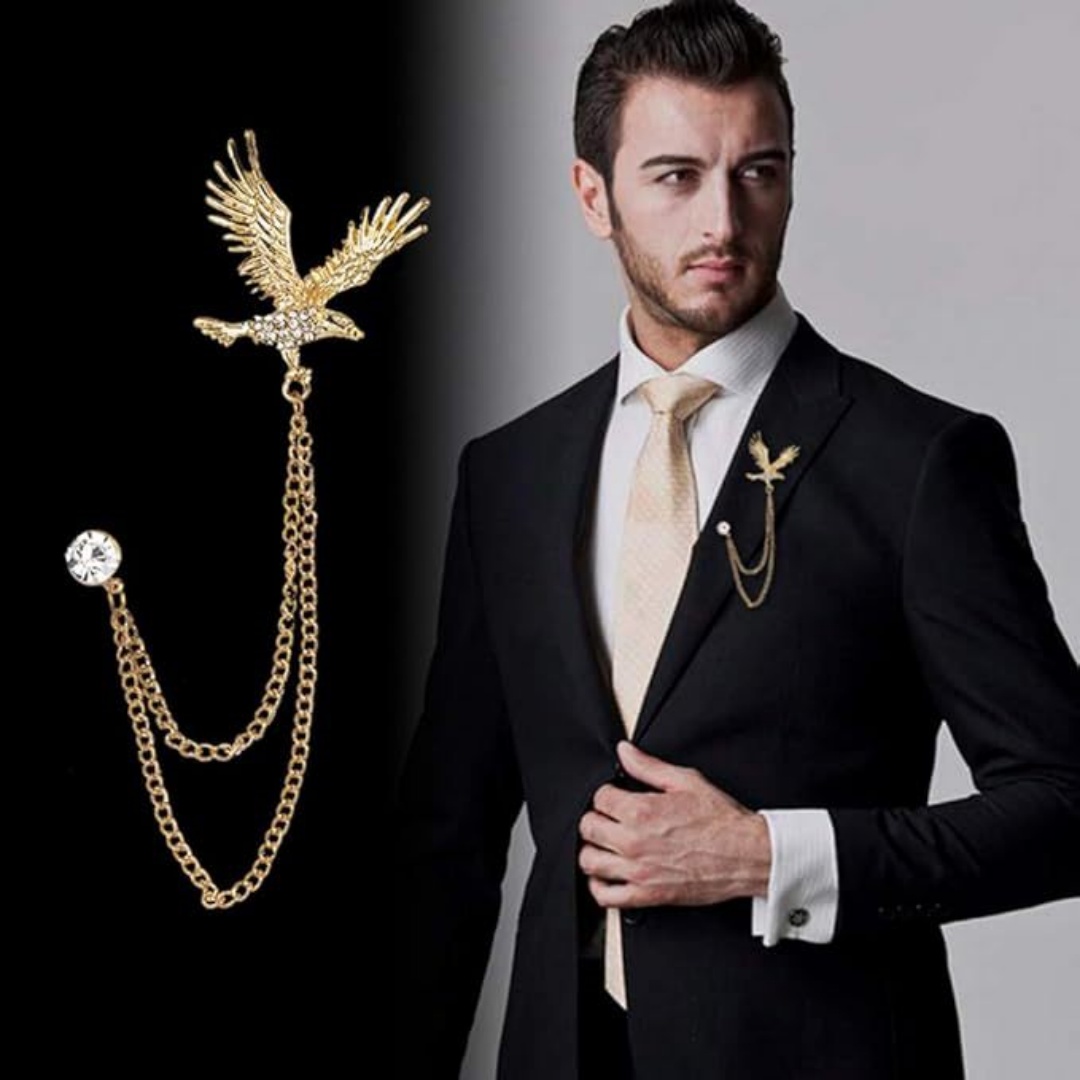 Broche Vintage de Águia com Bo - Women'S Eagles Accessories avaliação e preço