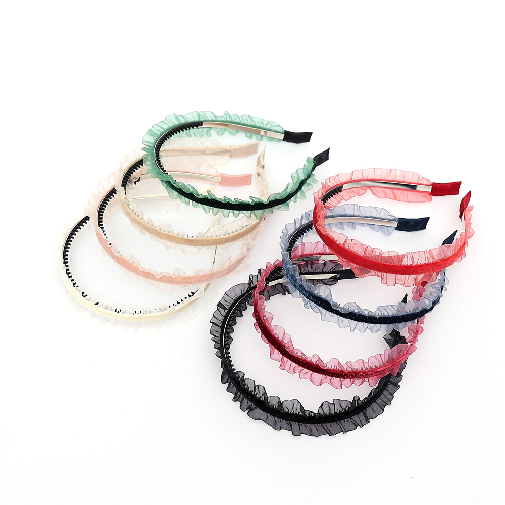 Ruffle Velvet Headband feminin - Hair Tie Velvet avaliação e preço