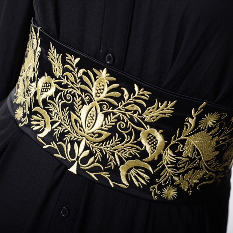 Cinto largo de tecido bordado  - Women'S Kimono Accessories avaliação e preço
