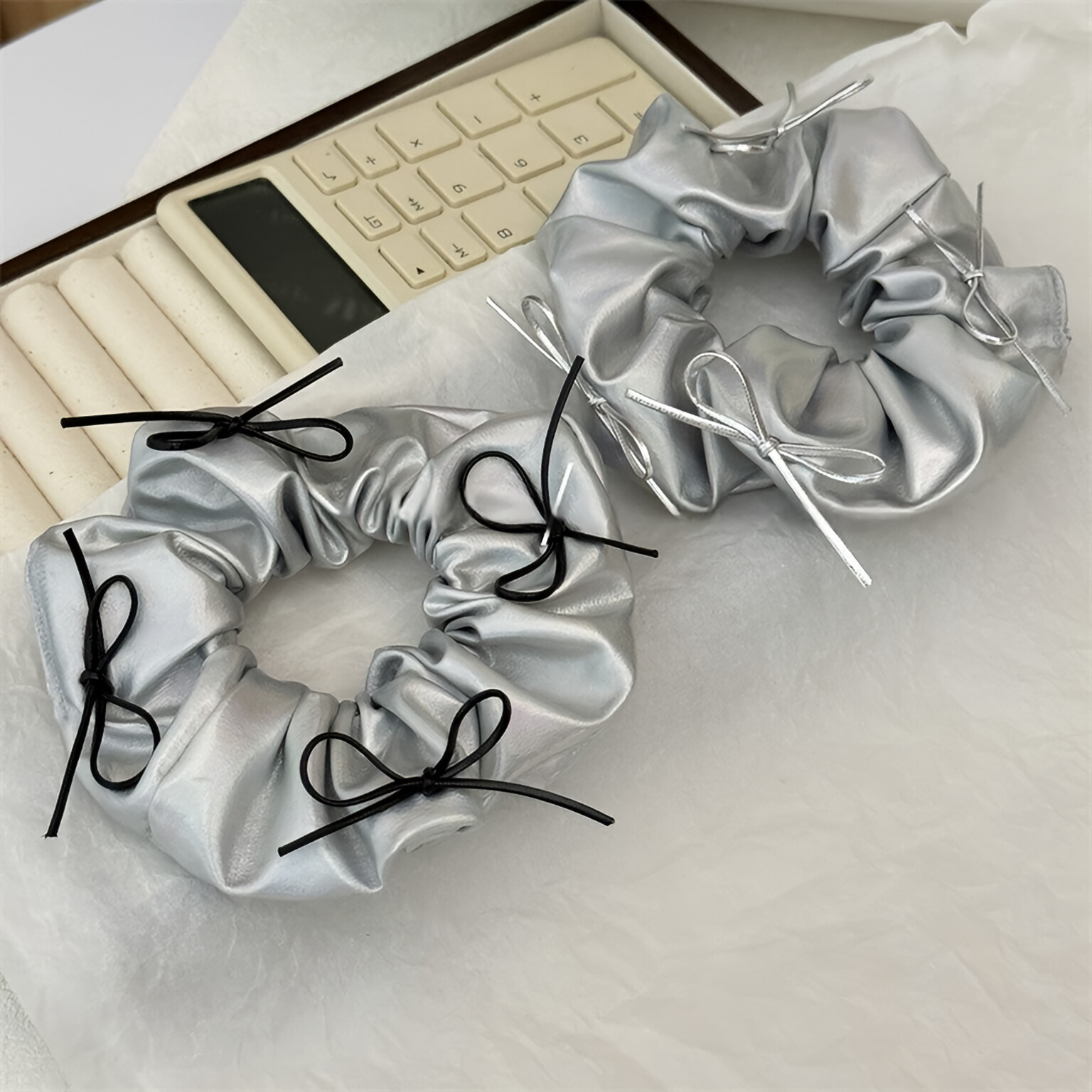 Scrunchies de couro falso prat - Hair Tie Velvet avaliação e preço