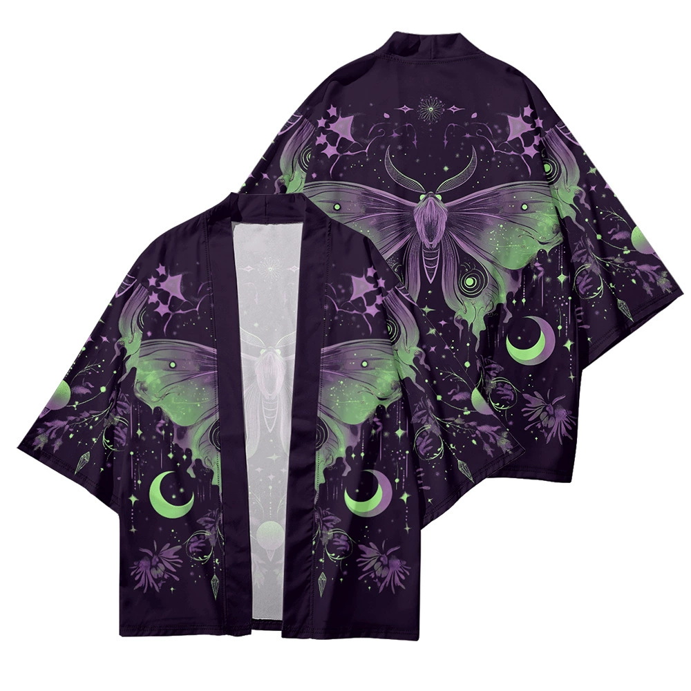 Novo design roxo borboleta imp - Women'S Kimono Accessories avaliação e preço