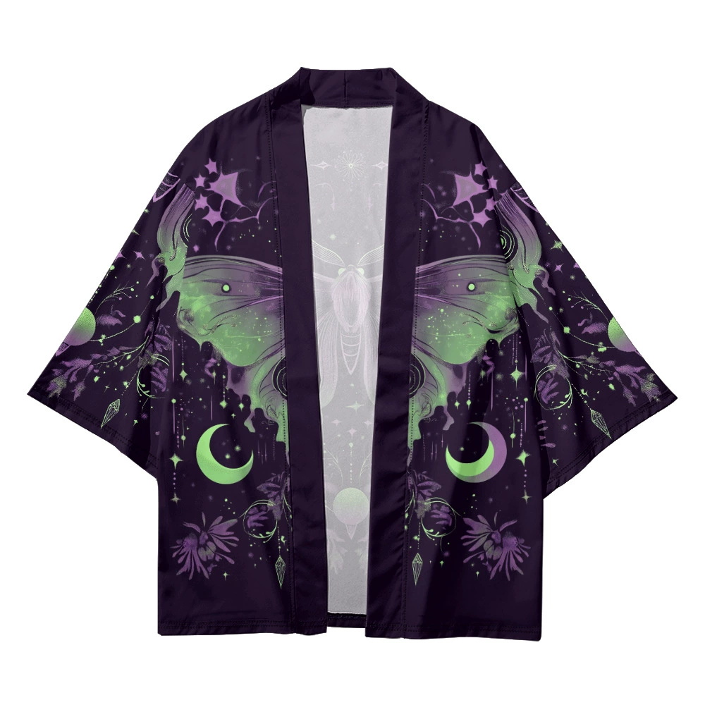 Novo design roxo borboleta imp - Women'S Kimono Accessories avaliação e preço