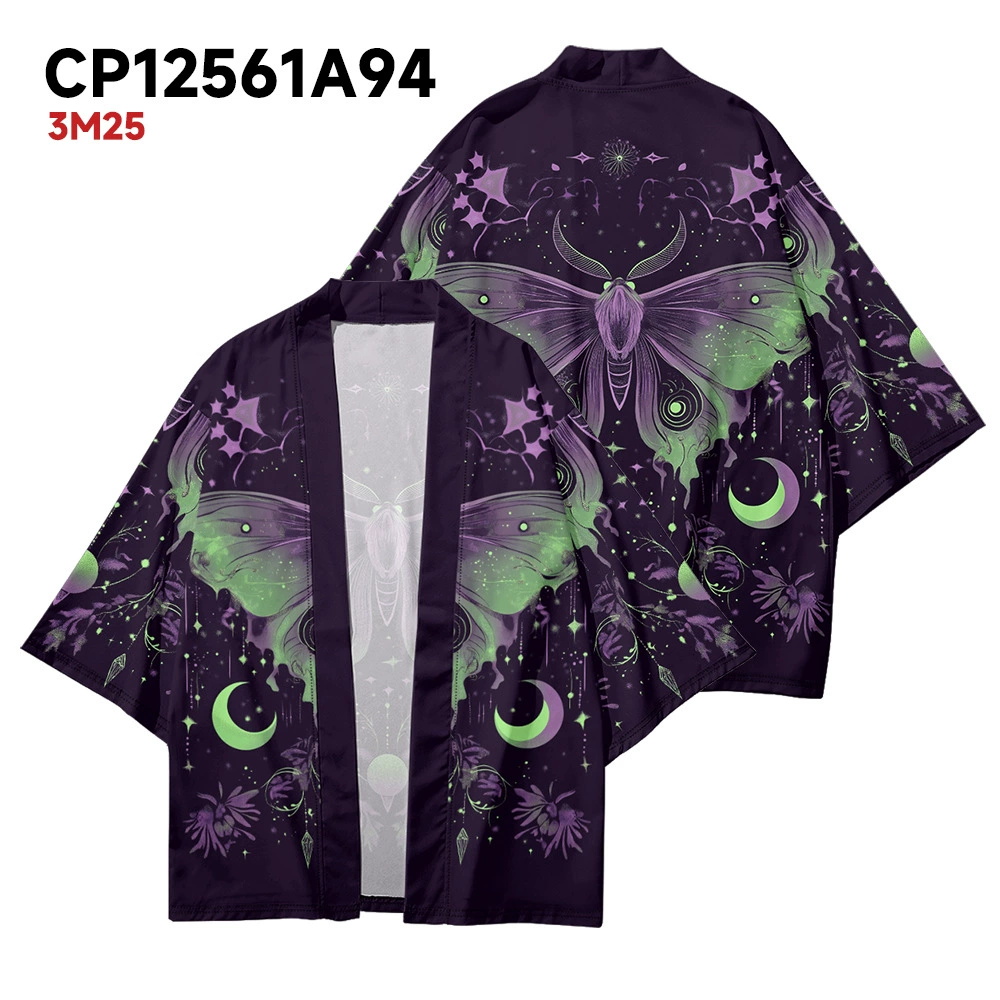 Novo design roxo borboleta imp - Women'S Kimono Accessories avaliação e preço