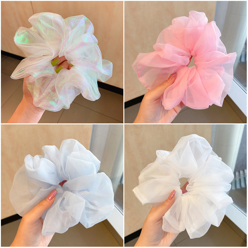 2022 verão organza scrunchies  - Hair Tie Velvet avaliação e preço