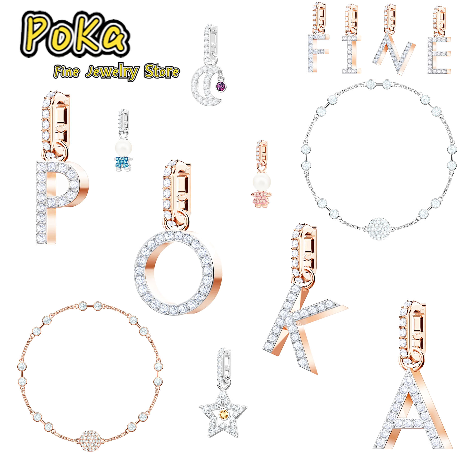 Pingentes de Letras, Joias Fin - Women Accessories Meaning avaliação e preço