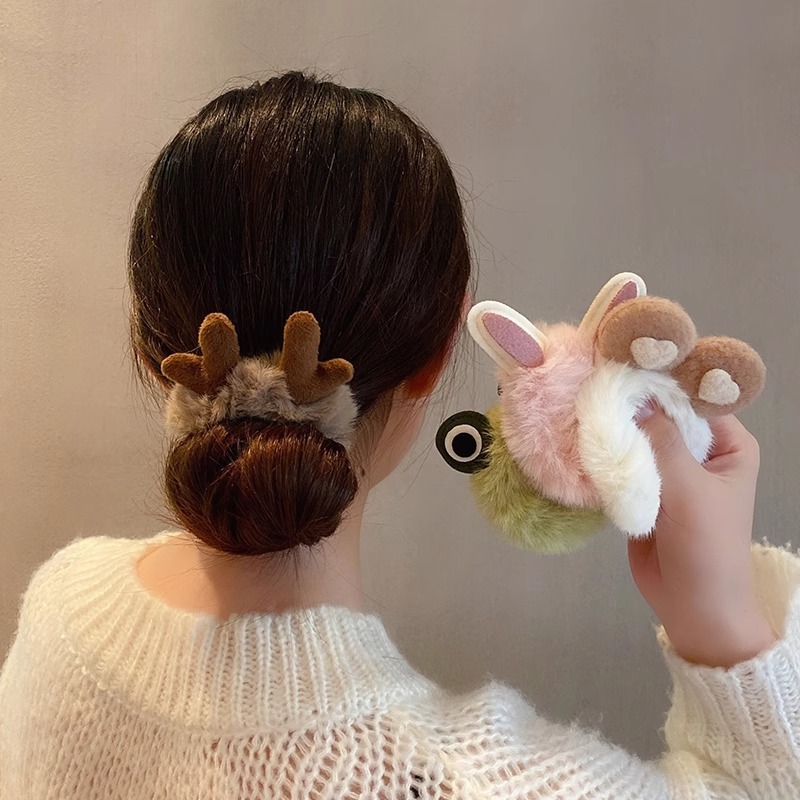 Coelho de pelúcia scrunchies 1 - Hair Tie Velvet avaliação e preço