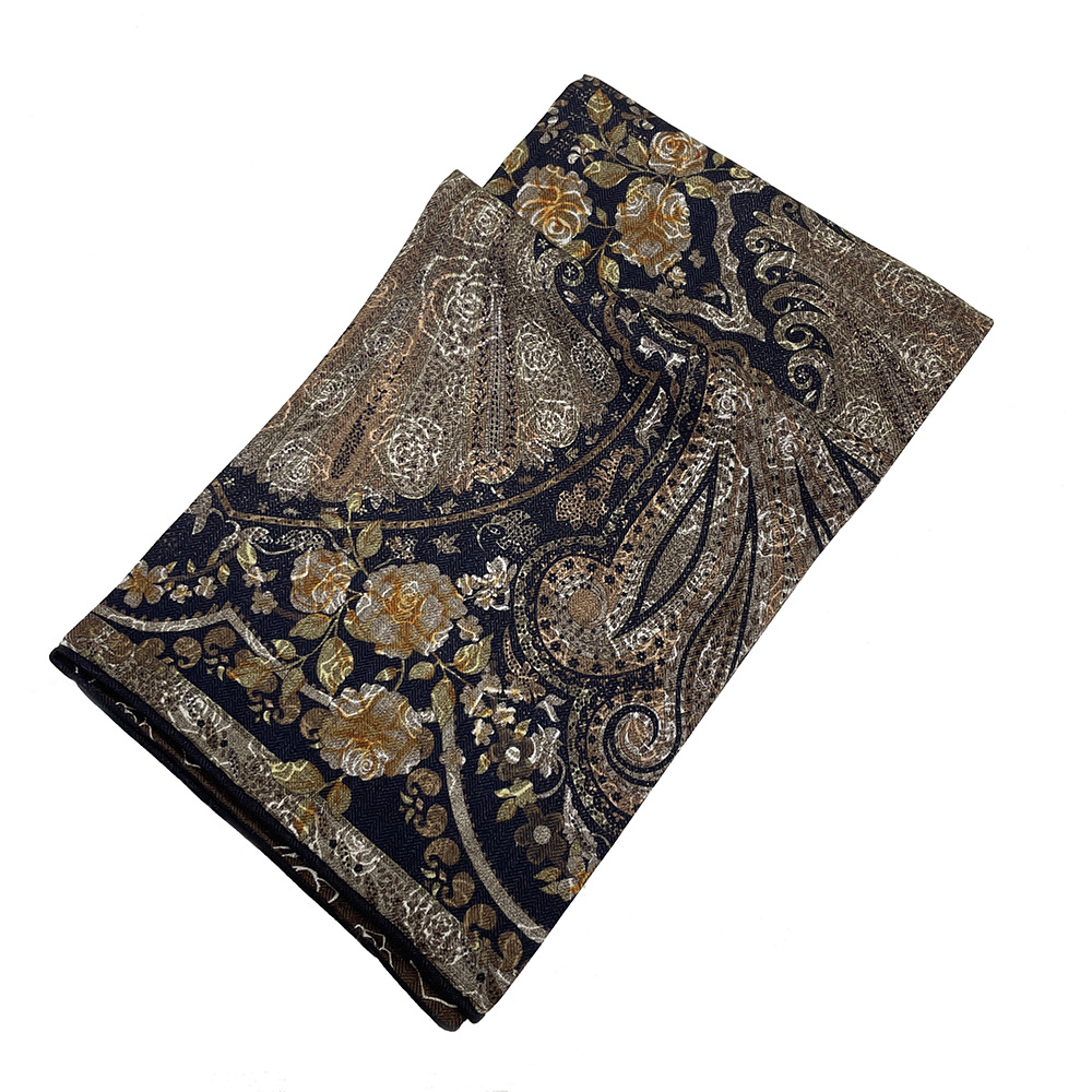 Cachecol de lã e seda com padr - Accessories Brand For Women avaliação e preço