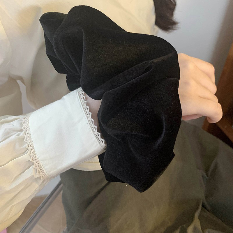 Oversize preto veludo scrunchi - Hair Tie Velvet avaliação e preço