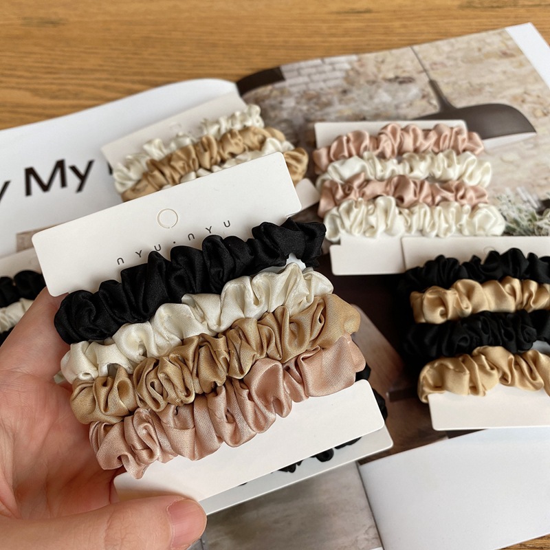 4 pçs/set cetim de seda scrunc - Hair Tie Velvet avaliação e preço